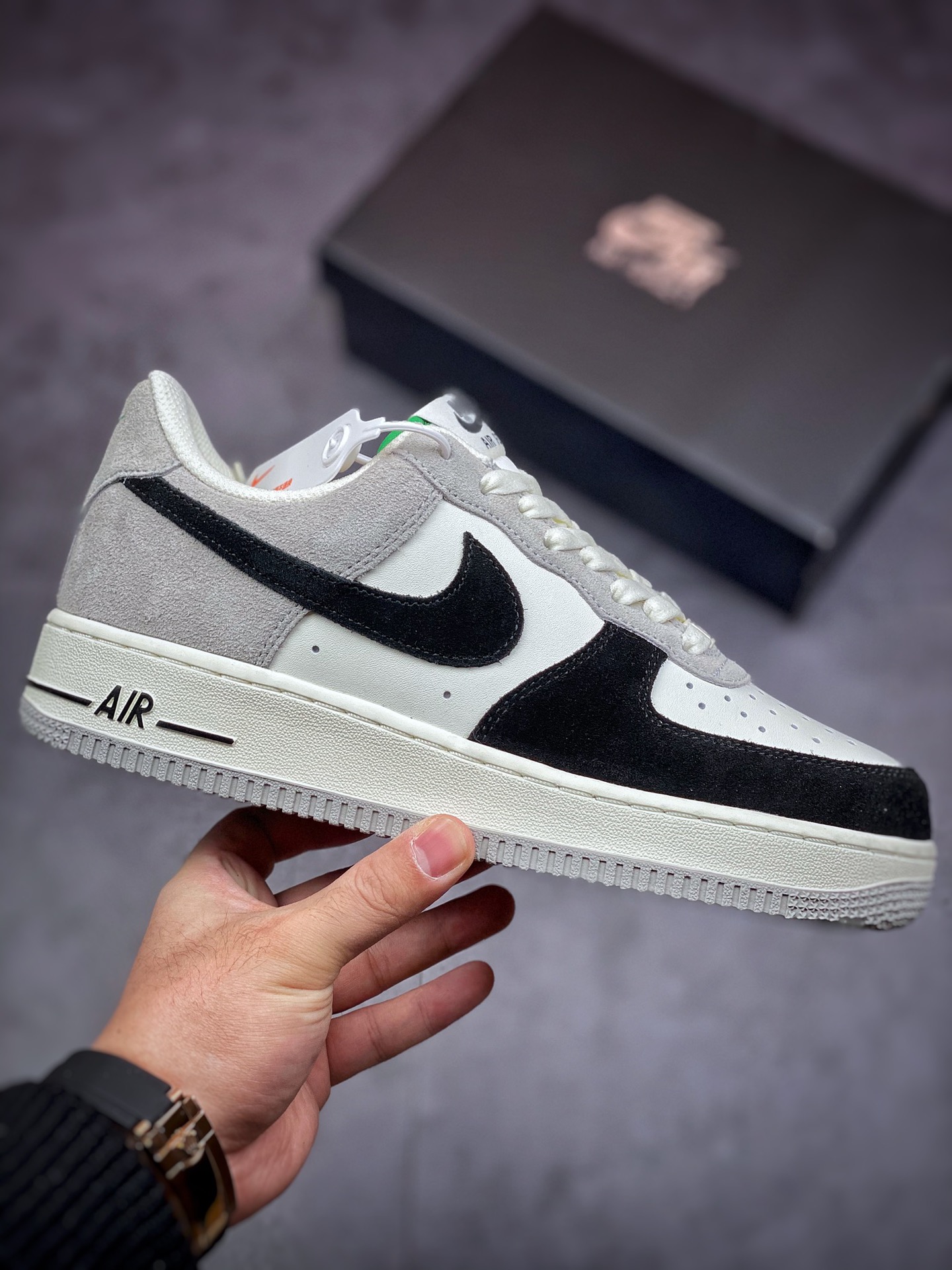 Nike Air Force 1 Low 07 Black Grey Chlorophyll DQ2396-026