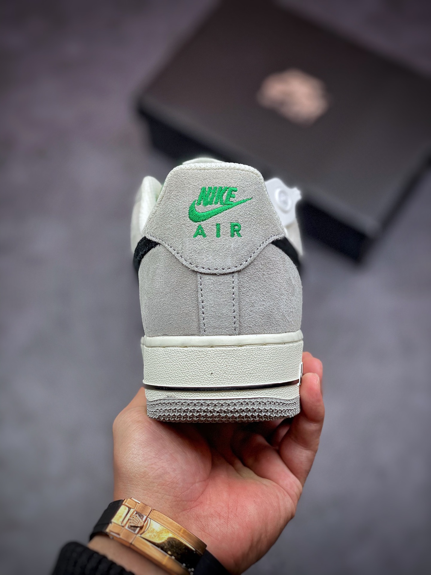 Nike Air Force 1 Low 07 Black Grey Chlorophyll DQ2396-026