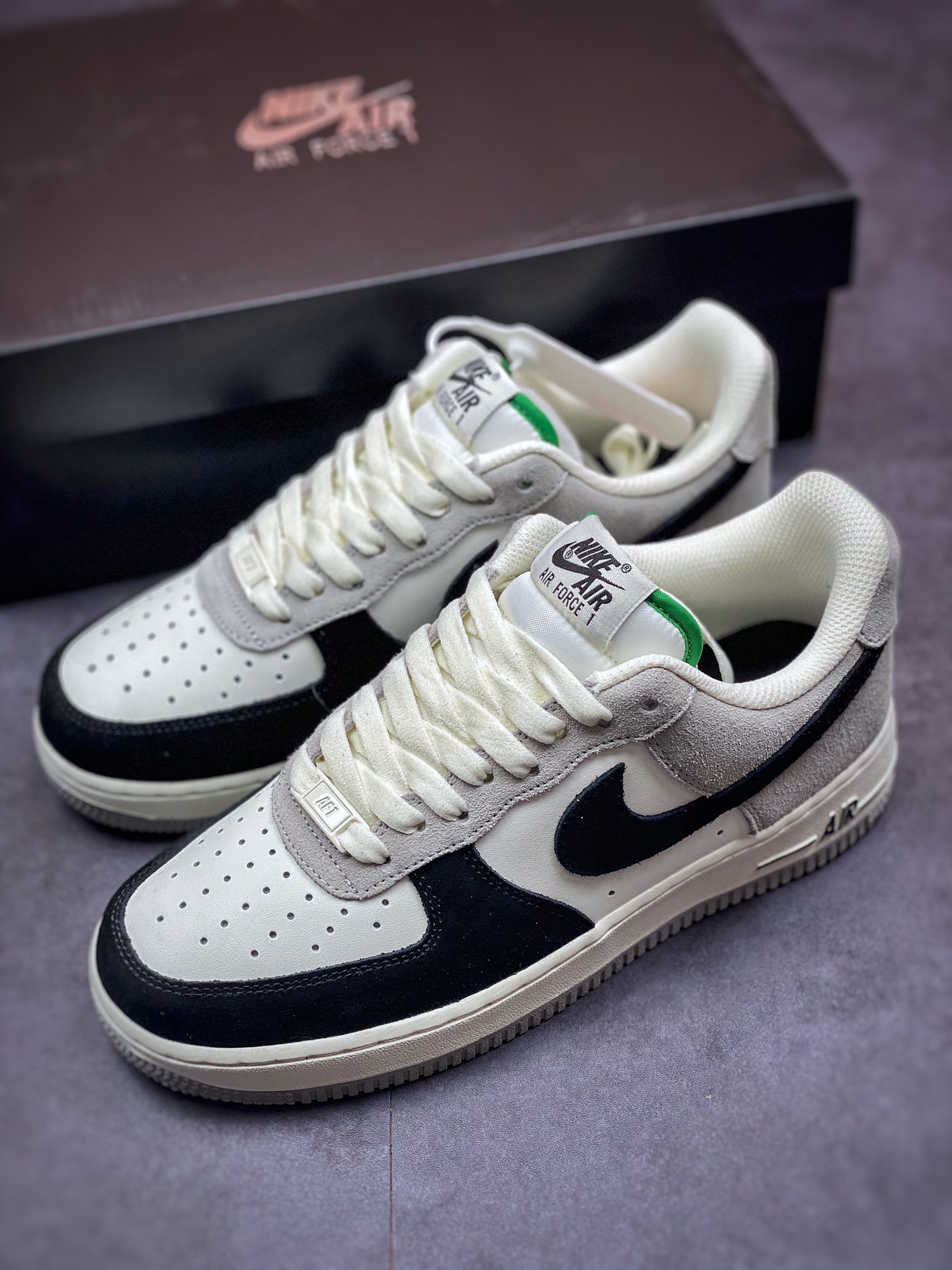 Nike Air Force 1 Low 07 Black Grey Chlorophyll DQ2396-026