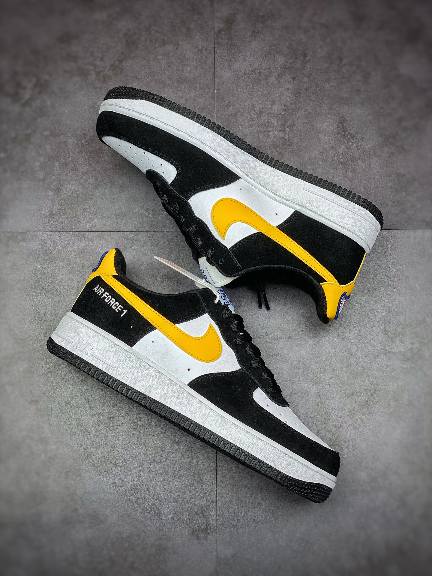 Nike Air Force 1 Low 07 Black and Yellow Hook DH7568-002