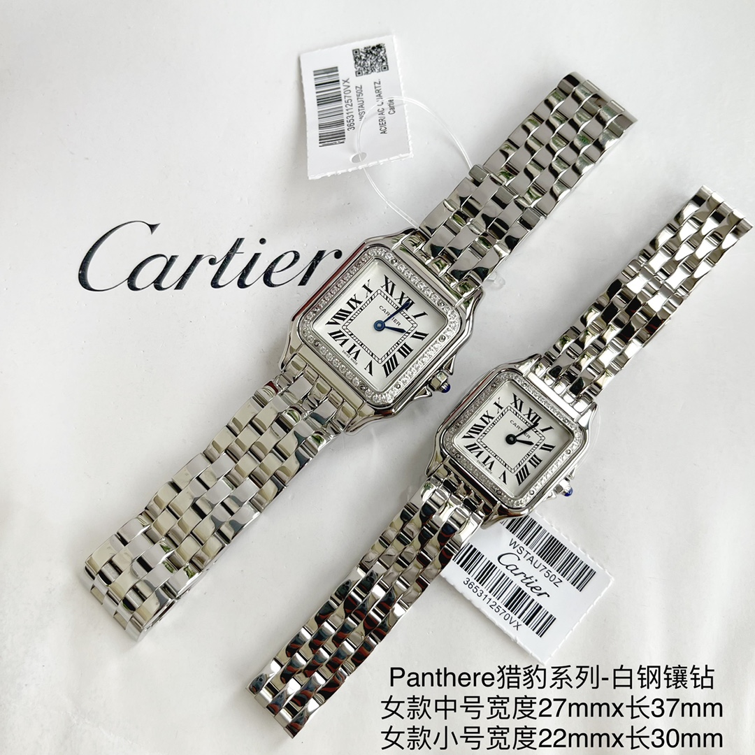 NO:142894,anthère de Cartier #Cartier Cheetah Series Diamond Ring Women's Small and Medium Model, Ronda Switzerland imported quartz movement. 316L stainless steel case, small size (22mm wide, 30mm long) medium size (27mm wide, 37mm long) crown inlaid with natural lapis lazuli, silver-plated dial, quenched blue pointer, bezel inlaid with rivet decoration, 316L stainless steel bracelet, sapphire mirror, disassembled chain links consistent with the original design screw rotary, cartier, cartier19860909anthère de Cartier #卡地亚猎豹系列钻圈 女装中小号表款,朗达瑞士进口石英机芯.316L精钢表壳,小号尺寸（宽22mm 长30mm）中号尺寸（宽27mm 长37mm）表冠镶嵌天然青金石,镀银表盘,淬火烧蓝指针,表圈镶嵌铆钉装饰,316L精钢表链,蓝宝石镜面,拆卸链节与原版一致设计螺丝旋转式,,cartier,cartier,Watch