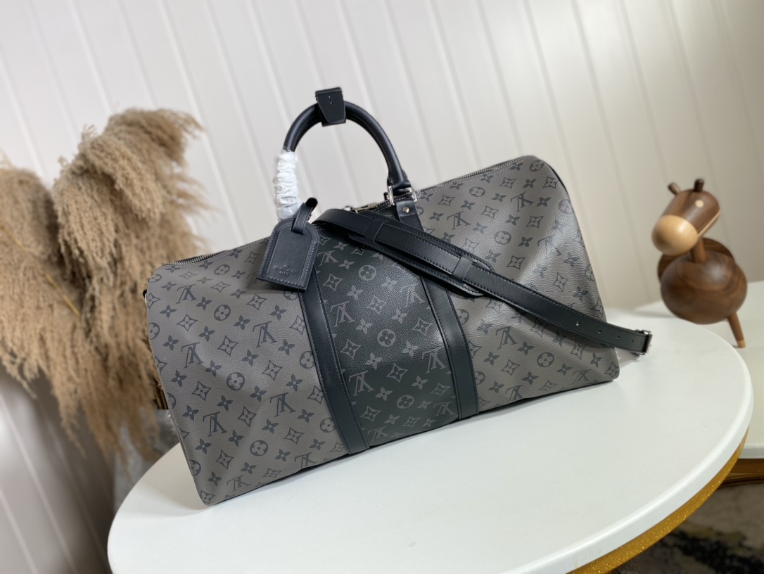 Louis Vuitton LV Keepall Cheap
 Travel Bags Black Monogram Canvas M45392