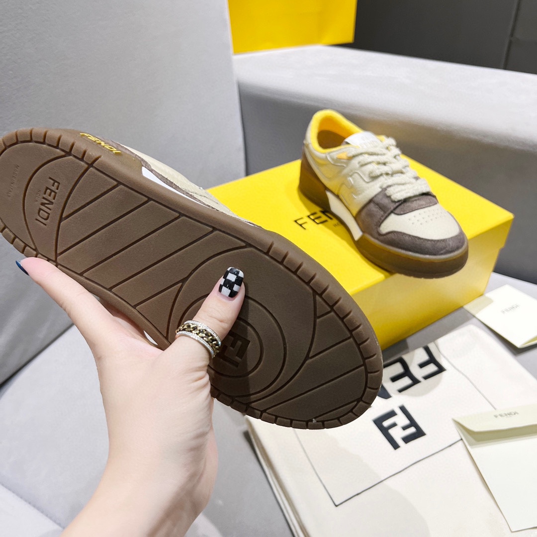 Fendi Fendi 〰FD Match Series Suela Gruesa Retro Sport Slip-On Zapatos 1:1 ¡De primera calidad! Otra 