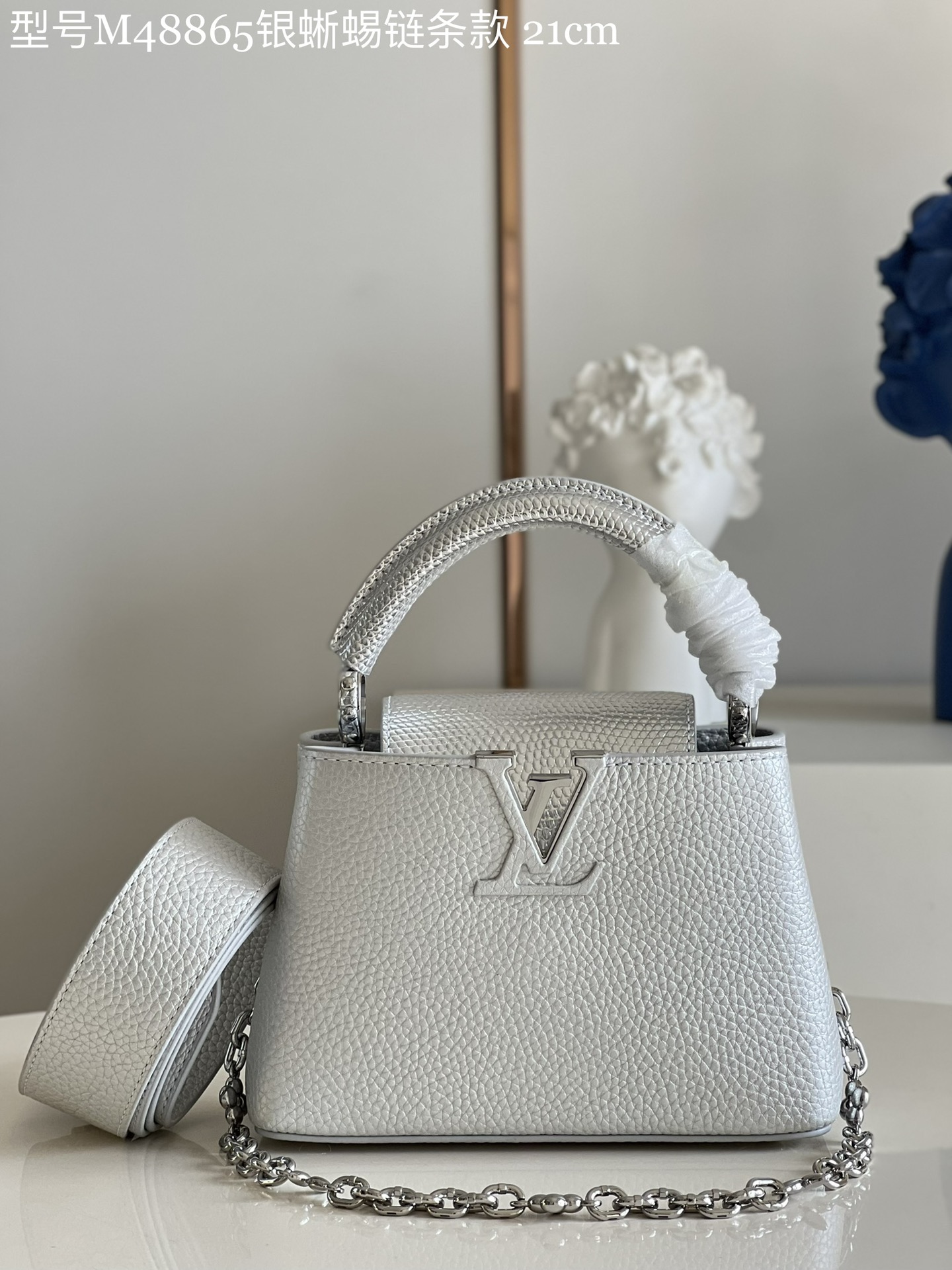 cheap online Best Designer
 Louis Vuitton LV Capucines Bags Handbags Calfskin Cowhide Chains M48865