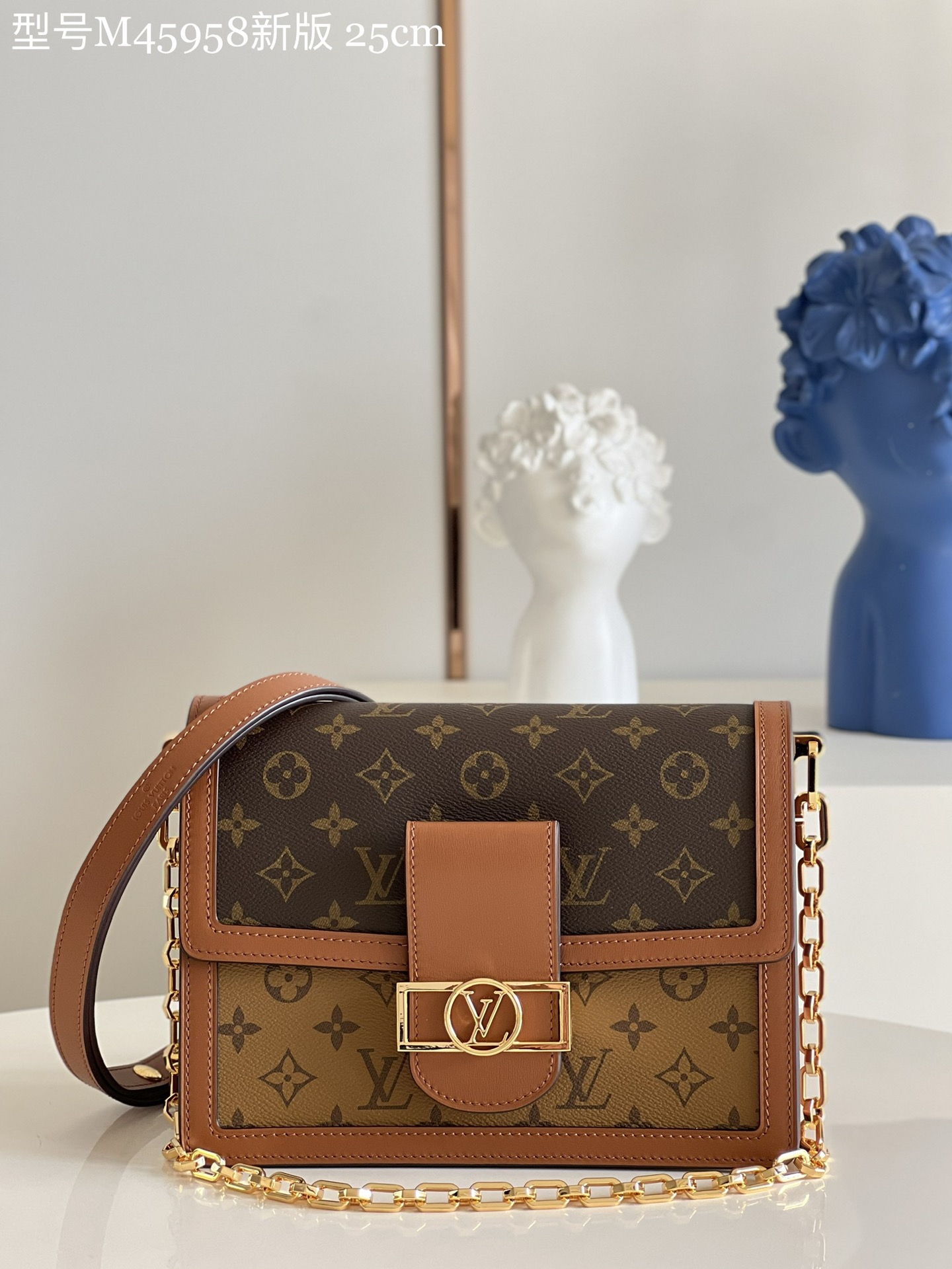 לואי ויטון LV Dauphine תיקים תיקי יד Monogram Canvas קנבס אוסף האביב אופנה M45958