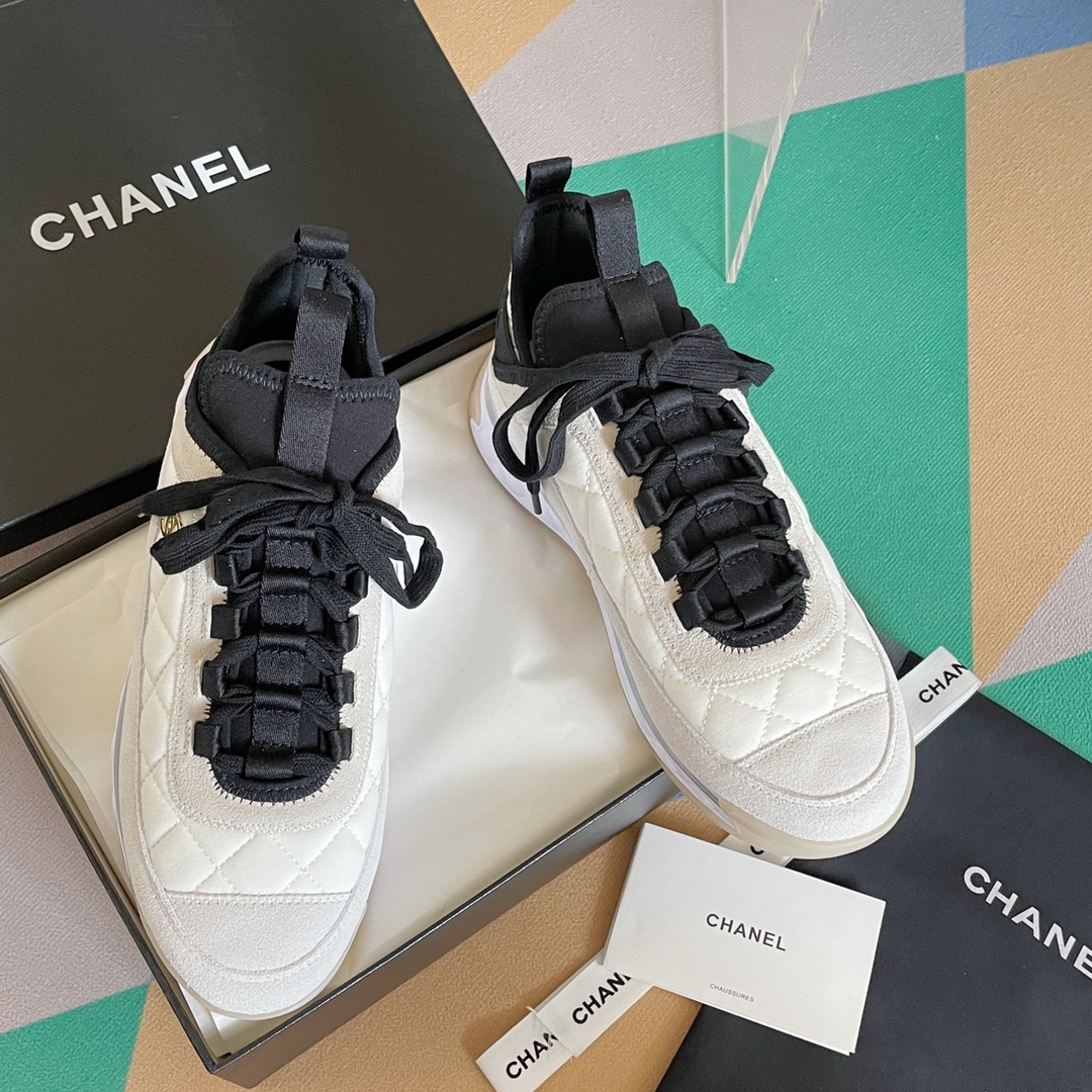 Versión superior: Chanel 21K nuevas zapatillas clásicas de diamantes estilo otoño e invierno réplica original 1:1, la v…