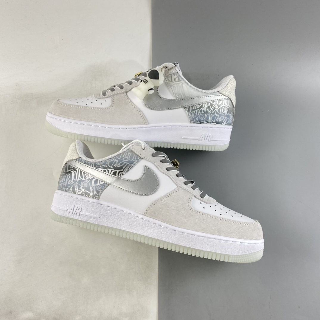 NIKE Air Force 1'07 ESS Space 3D Silver Air Force One DA8302-333-Top High Quatity Cheap Sneakers Fashion Clothing Clothes Bags handbags Shoes of all Brand wholesale With The best Quality And Beautiful Price from China Factory Chinese suppliers wholesaler seller NIKE Air Force 1'07 ESS Space 3D Silver Air Force One DA8302-333