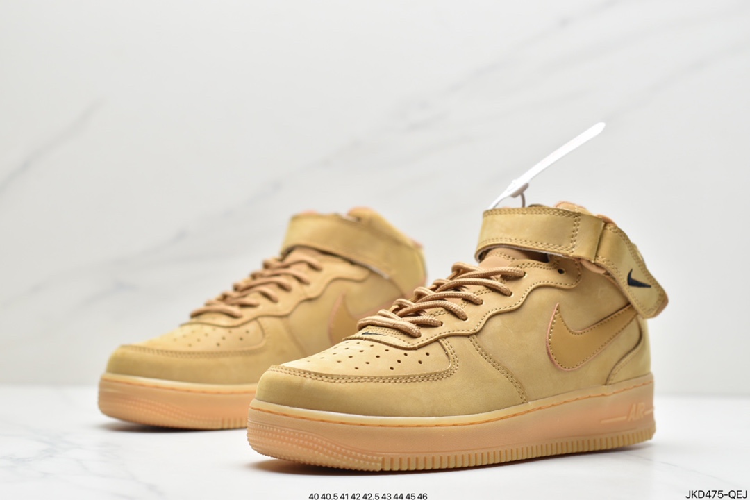 160 Nike Air Force 1 Mid ’07 “Flax” 小麦黄生胶空军一号715889-200