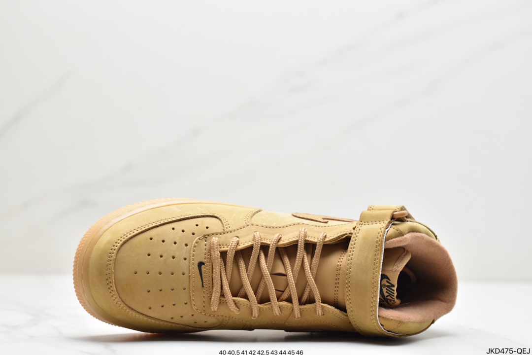 160 Nike Air Force 1 Mid ’07 “Flax” 小麦黄生胶空军一号715889-200