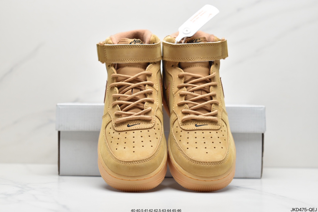 160 Nike Air Force 1 Mid ’07 “Flax” 小麦黄生胶空军一号715889-200