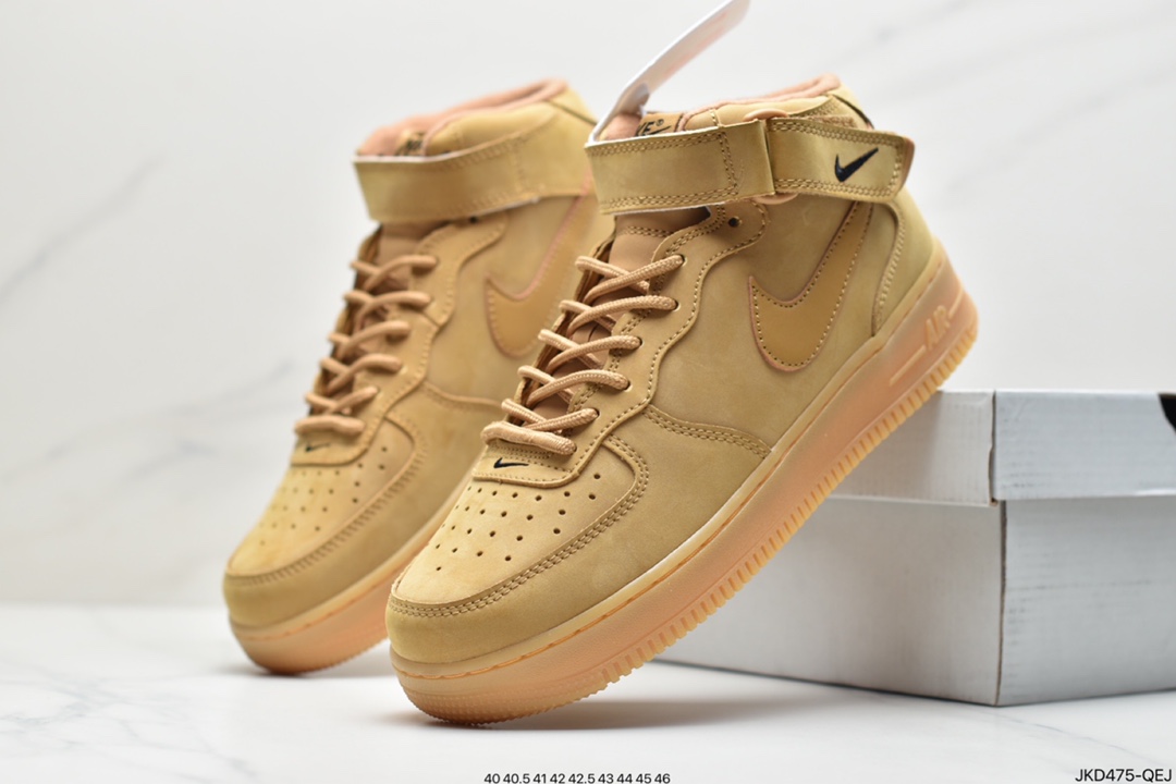 160 Nike Air Force 1 Mid ’07 “Flax” 小麦黄生胶空军一号715889-200