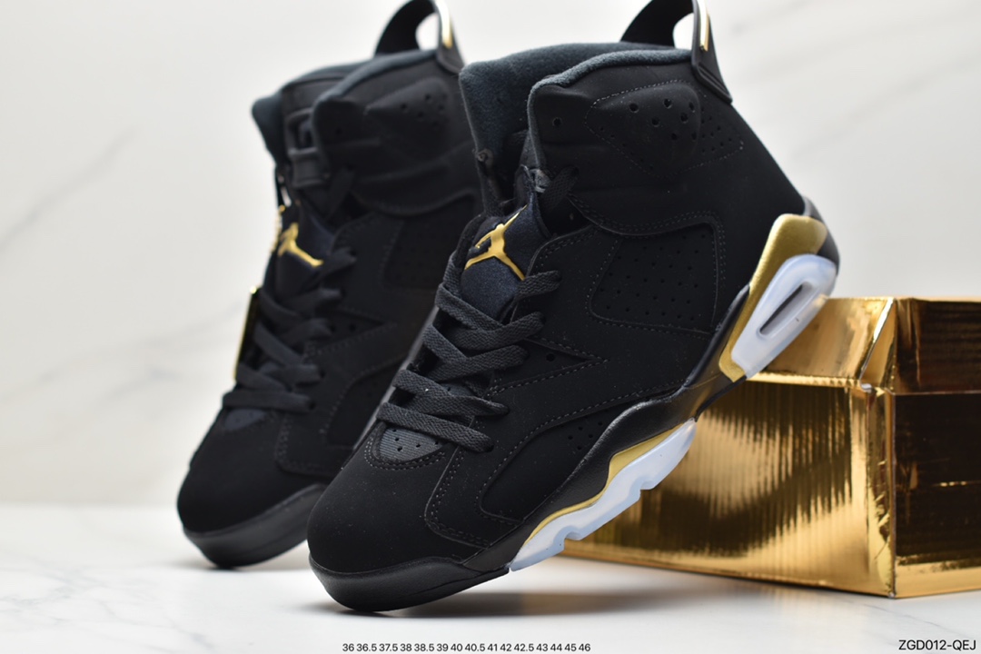 290 Air Jordan 6 ”DMP” AJ6 乔6黑金 男子文化篮球鞋 CT4954-007