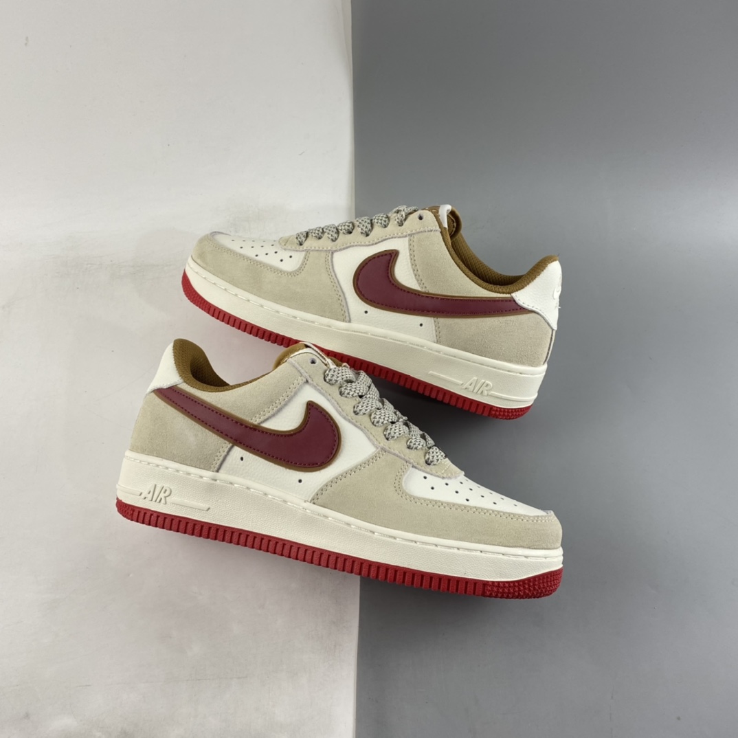 P200 NIKE Air Force 1’07 SU19“米白中国红”空军一号板鞋 QZ3068-226