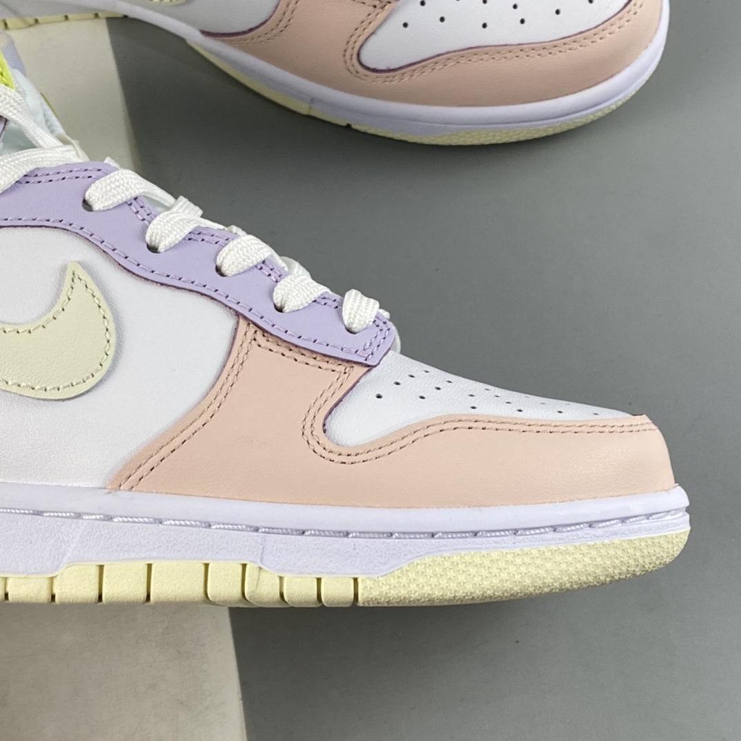 P280 NIKE SB Dunk High ”Cashmere” 白粉黄彩色拼接板鞋 DD1869-108