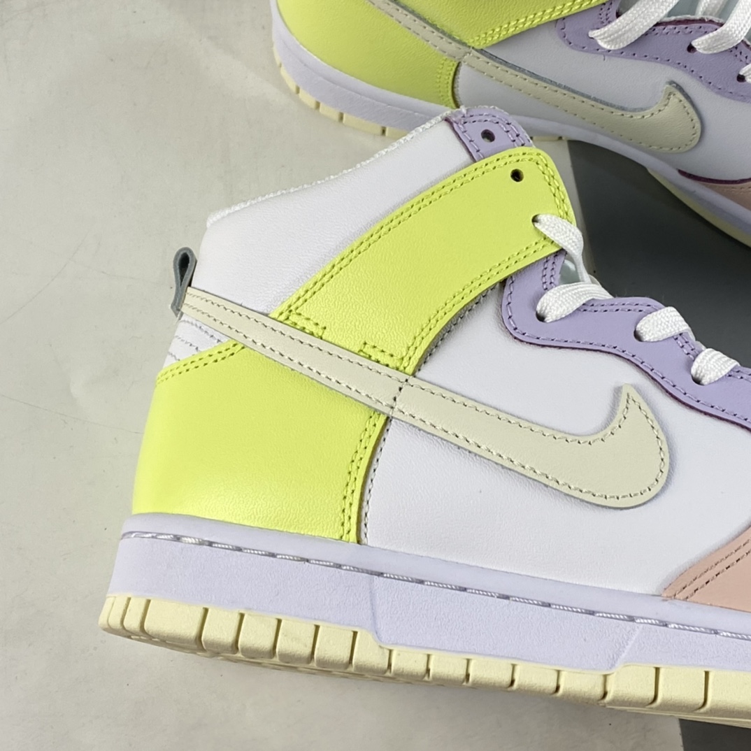 P280 NIKE SB Dunk High ”Cashmere” 白粉黄彩色拼接板鞋 DD1869-108