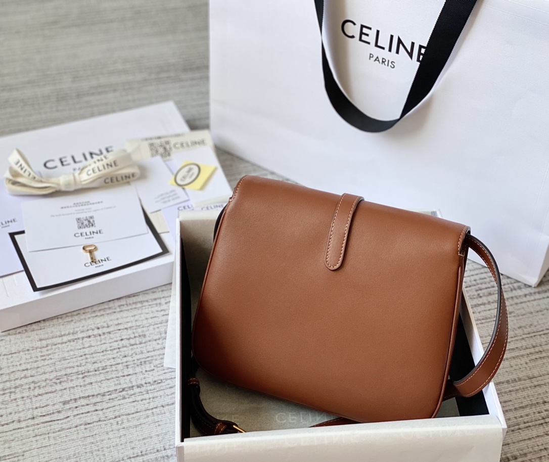 CELINE赛琳进口牛皮TABOU全新复古邮差包196583