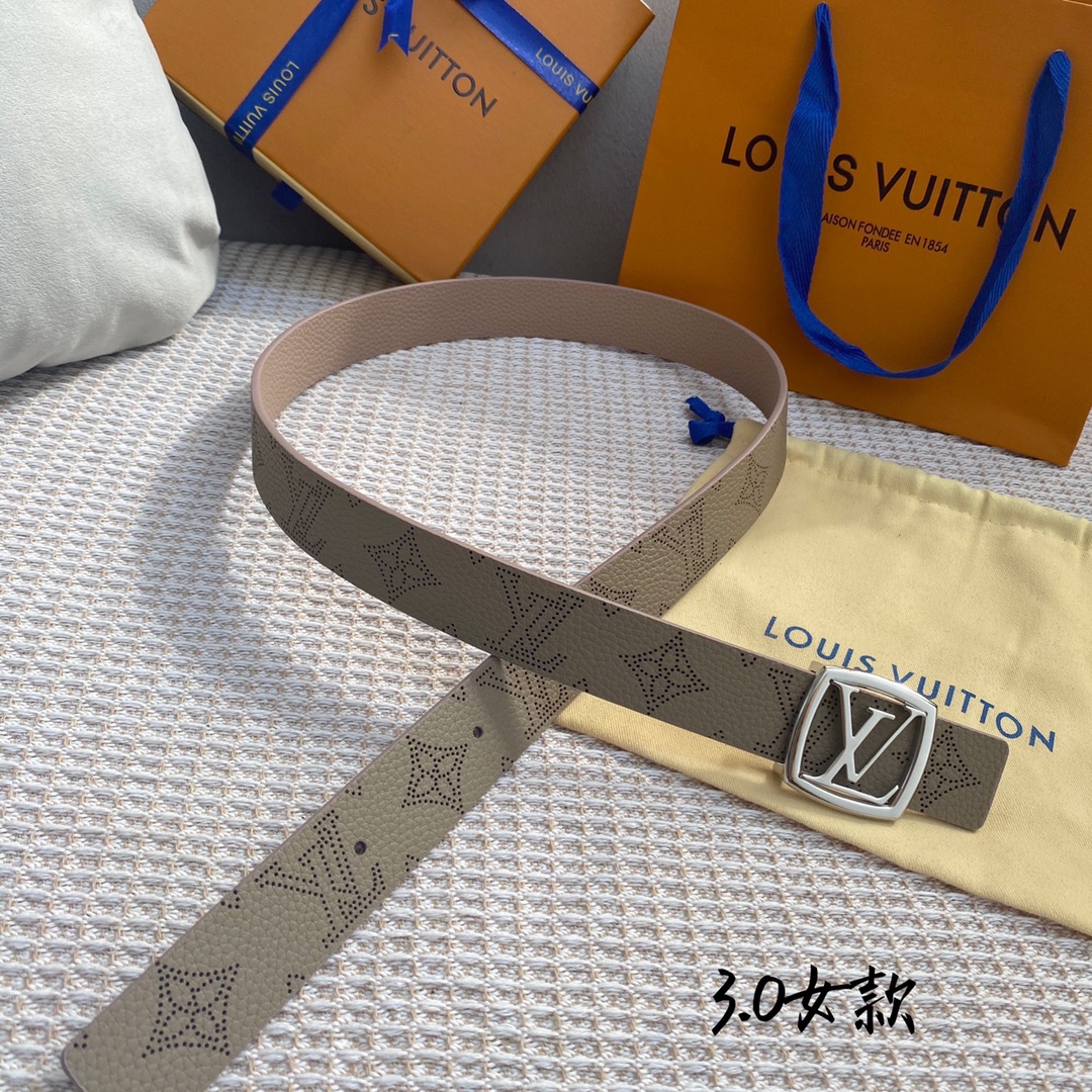 Louis Vuitton Belts Women Calfskin Cowhide