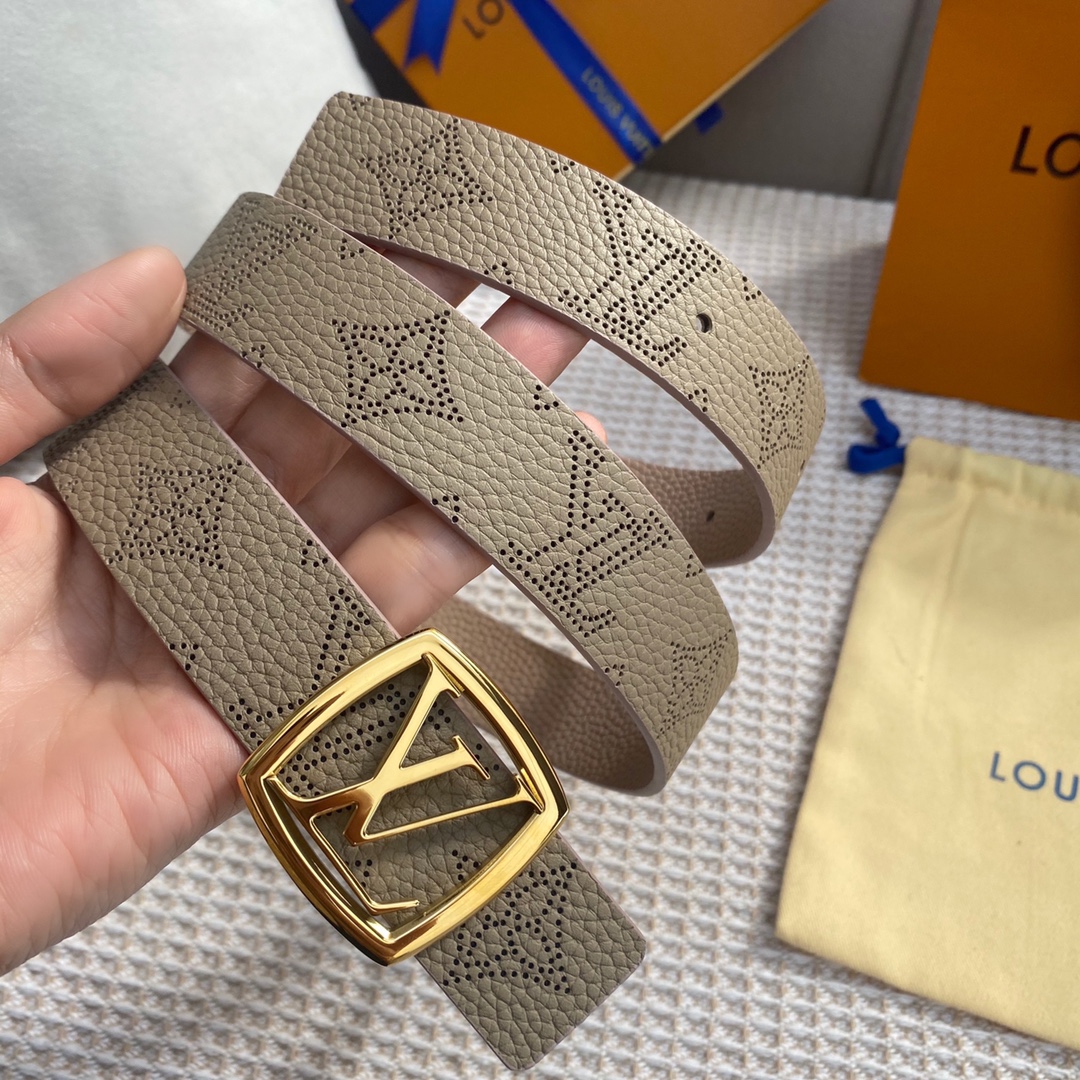 Louis Vuitton Belts Women Calfskin Cowhide