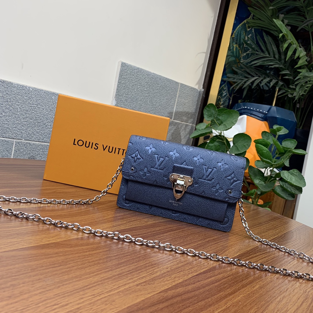 Louis Vuitton Wallet Blue Gold Empreinte​ M59077