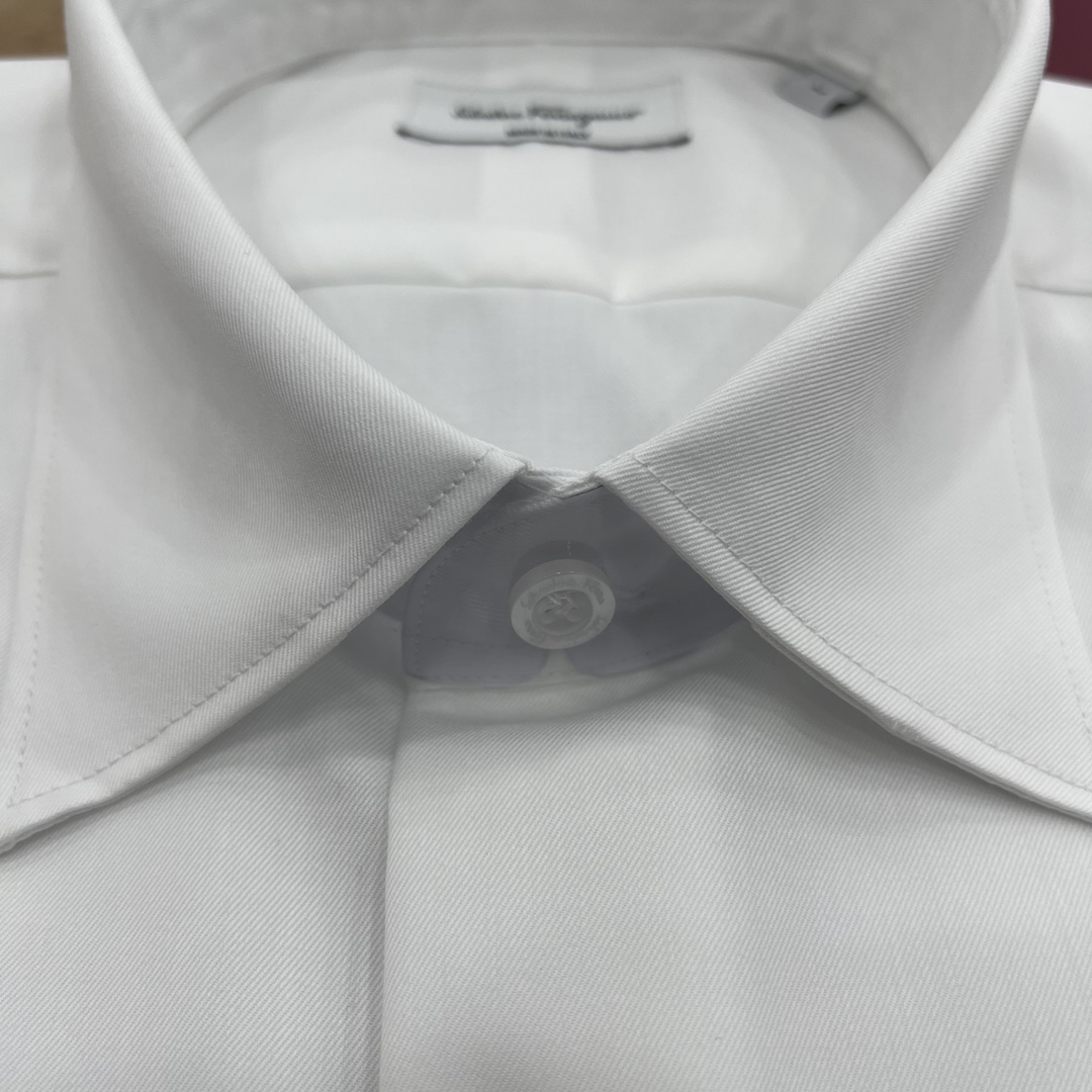 新款Ferragamo菲拉格慕礼盒装商务精品男士长袖衬衫