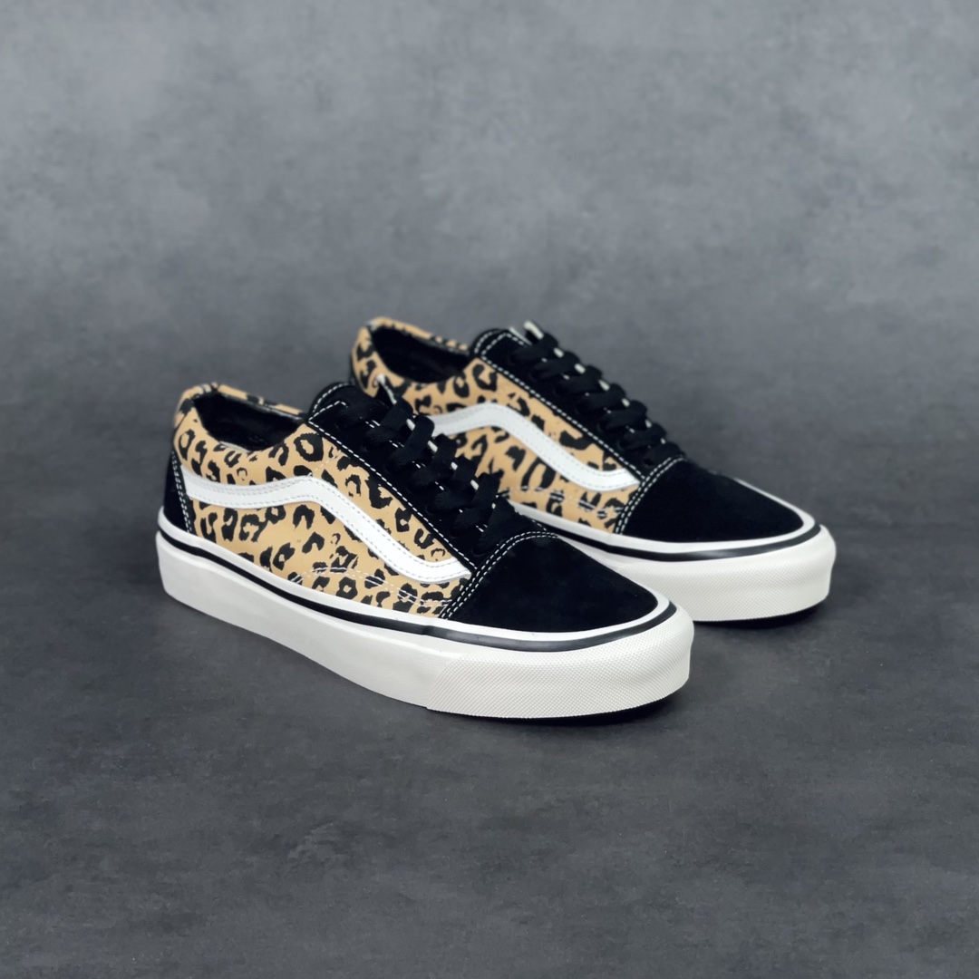 G0 Vans Anahiem Factory Skool 36 DX 安纳海姆系列 豹纹更改了最初的单调 强加黑色包边使得整体更加合适舒适真标真硫化 原厂DT钢印+楦头