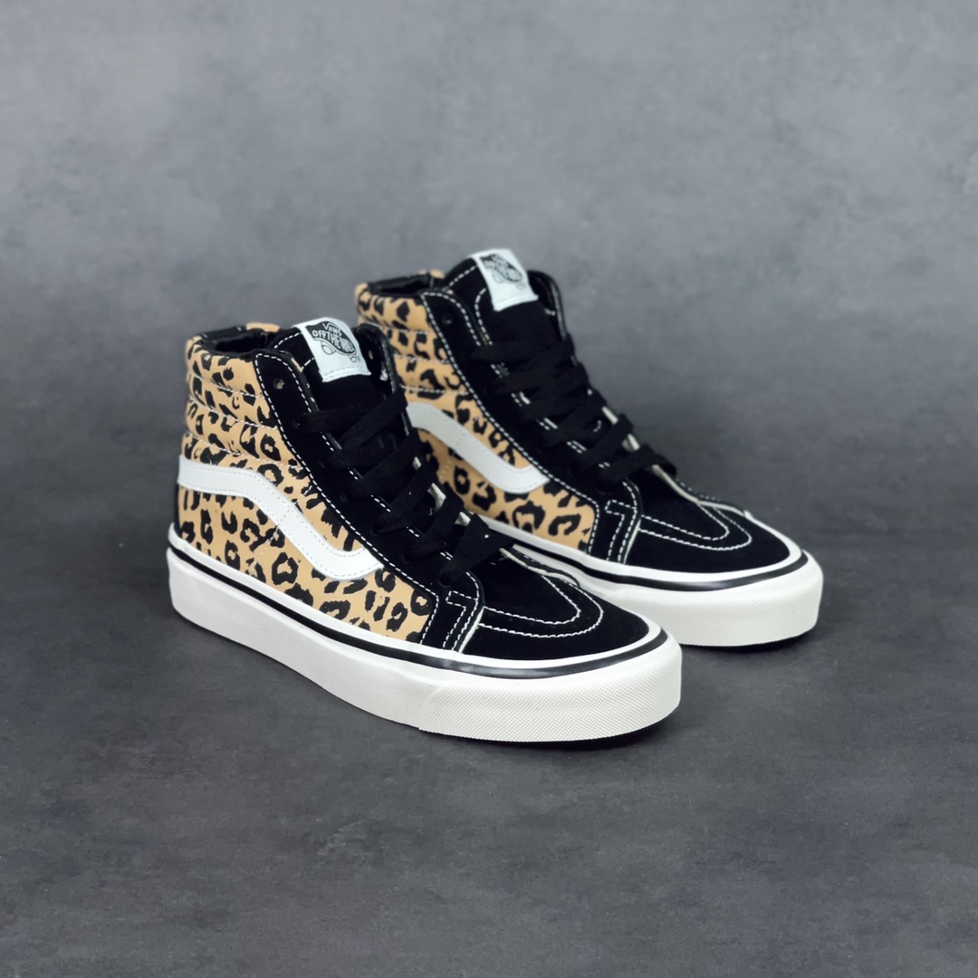 G0 Vans UA SK8-Hi 38 DX 安纳海姆 豹纹更改了最初的单调 强加黑色包边使得整体更加合适舒适真标真硫化 原厂DT钢印+楦头