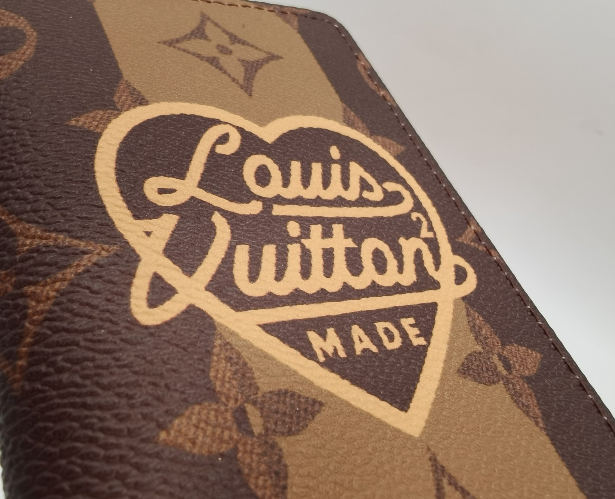 Close-up leather texture of luxury card holder