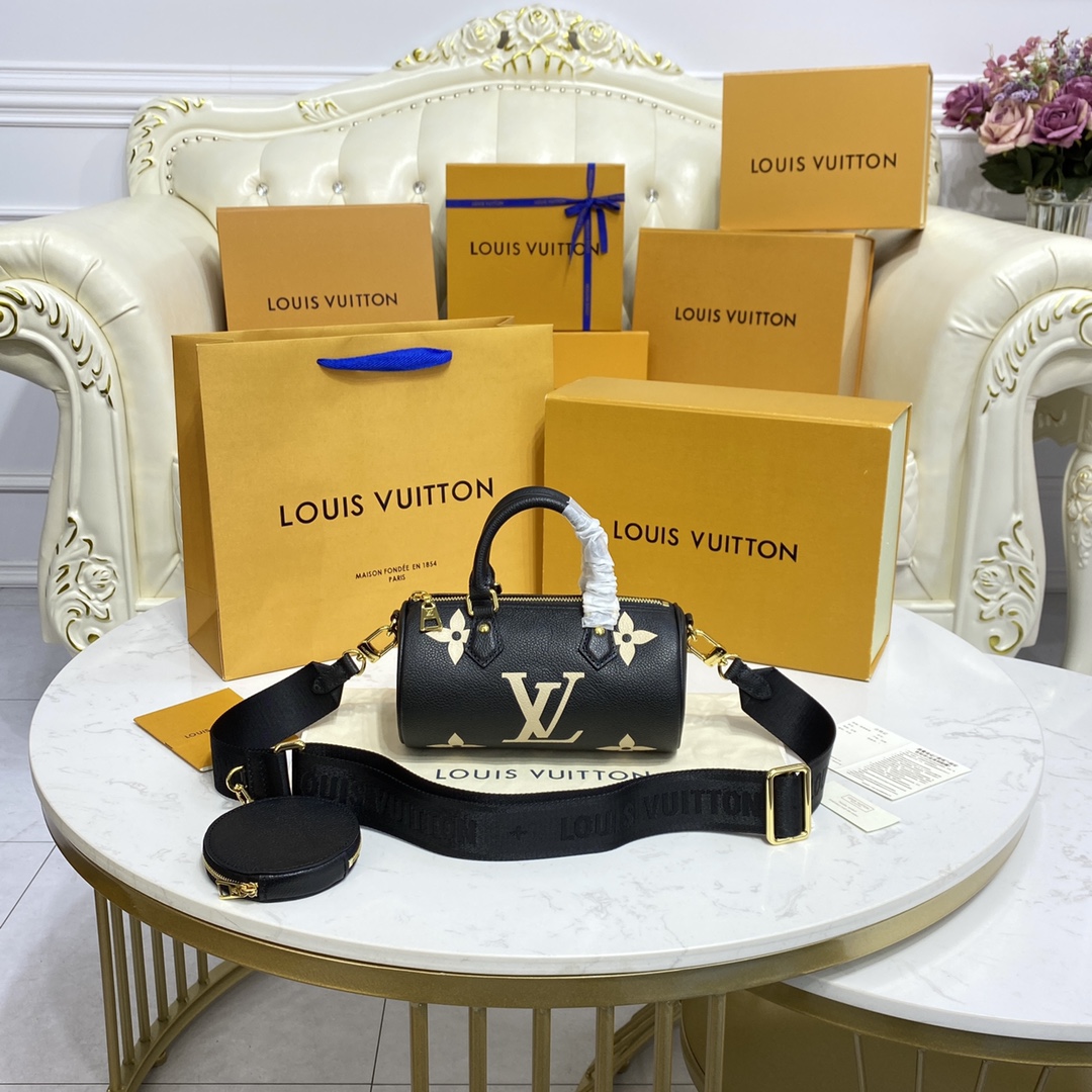 AAA Class Replica
 Louis Vuitton LV Papillon BB Bags Handbags Black Elephant Grey Milkshake White Printing Empreinte​ Sweatpants