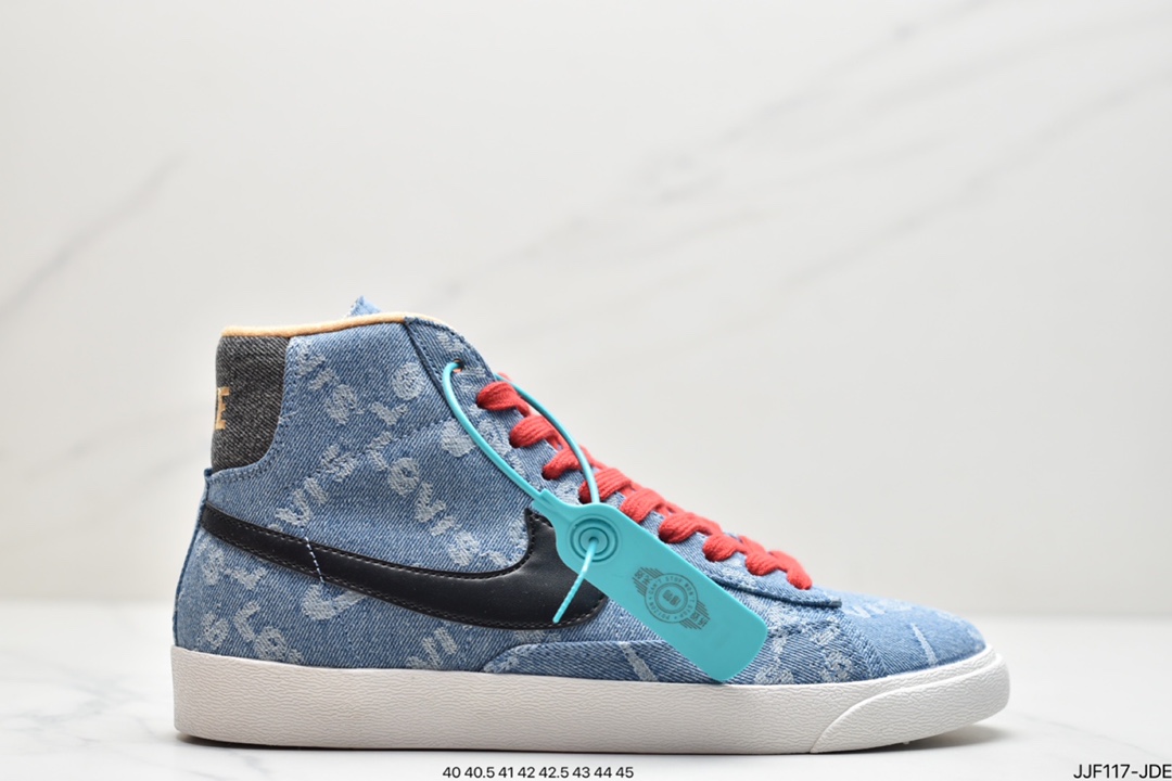 135 Blazer Mid x Levi’s Strauss 开拓者李维斯特牛仔高帮百搭休闲运动板鞋QH9368-004