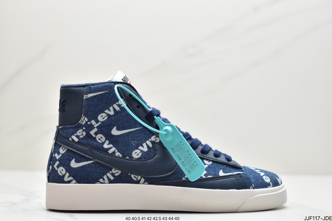 135 Blazer Mid x Levi’s Strauss 开拓者李维斯特牛仔高帮百搭休闲运动板鞋QH9368-004