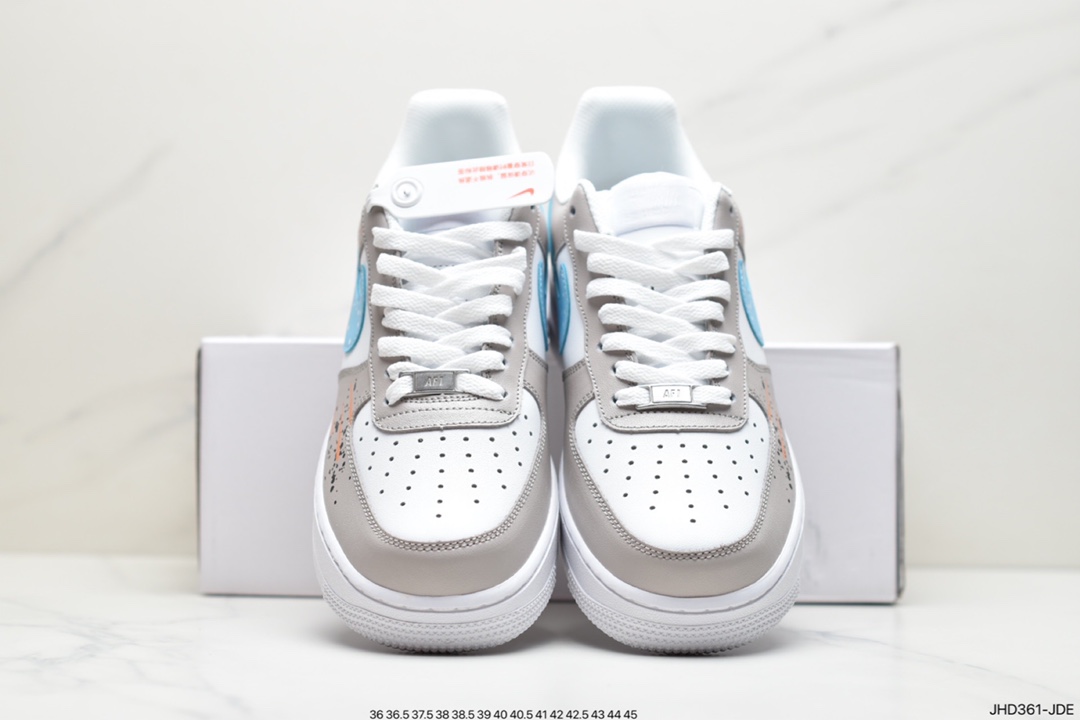 190 耐克Nike Air Force 1 07 LV8”White/Landscape Painting”空军一号经典低帮百搭休闲运动板鞋DD8959-100