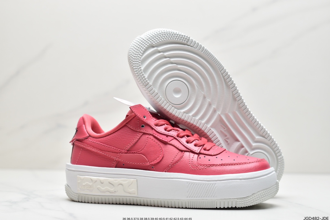 New Nike Wmns Air Force 1 Fontanka ”PiNIKE Foam/Red” Air Force One Dislocation Deconstruction Series Low-Top Lightweight All-match Casual Sports Sneakers DA7024-600