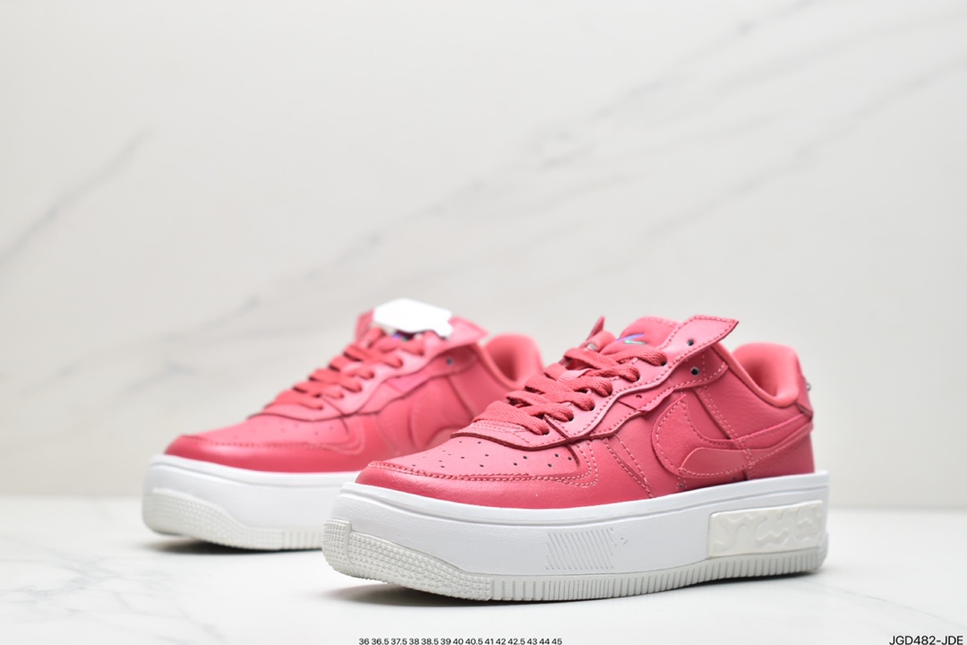 New Nike Wmns Air Force 1 Fontanka ”PiNIKE Foam/Red” Air Force One Dislocation Deconstruction Series Low-Top Lightweight All-match Casual Sports Sneakers DA7024-600