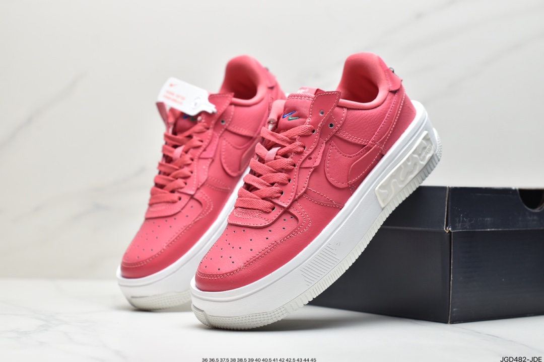 New Nike Wmns Air Force 1 Fontanka ”PiNIKE Foam/Red” Air Force One Dislocation Deconstruction Series Low-Top Lightweight All-match Casual Sports Sneakers DA7024-600