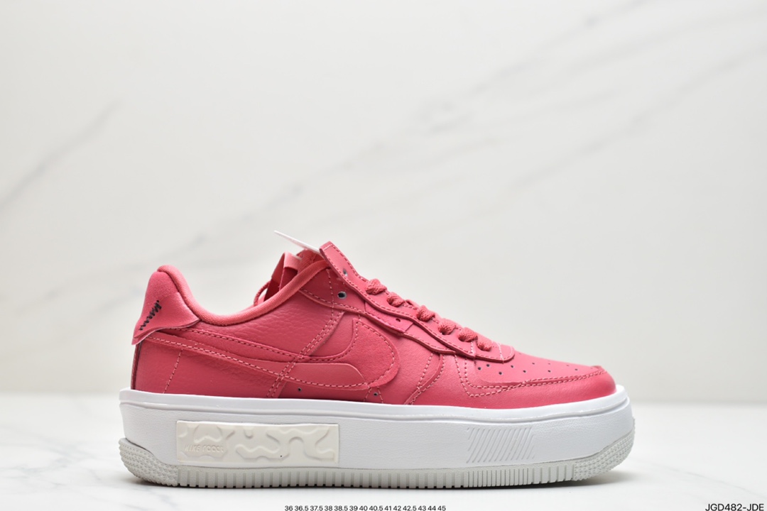 New Nike Wmns Air Force 1 Fontanka ”PiNIKE Foam/Red” Air Force One Dislocation Deconstruction Series Low-Top Lightweight All-match Casual Sports Sneakers DA7024-600