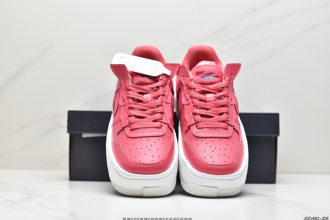 New Nike Wmns Air Force 1 Fontanka ”PiNIKE Foam/Red” Air Force One Dislocation Deconstruction Series Low-Top Lightweight All-match Casual Sports Sneakers DA7024-600