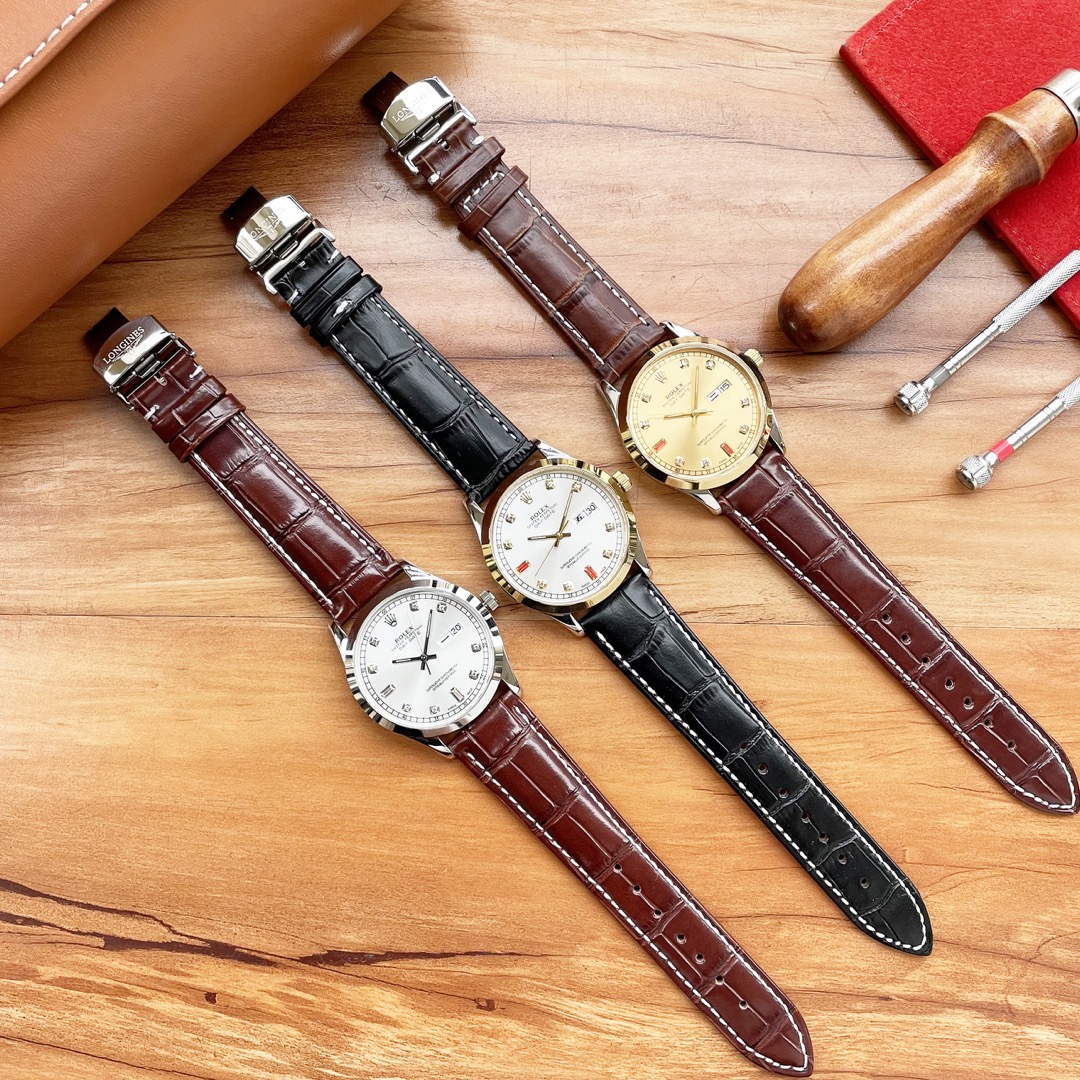 品牌： 劳力士 Rolex 双历设计三针新品 类型：精品男士腕表 表带：316精钢表带 机芯：西铁城机械机芯ba 镜面：蓝宝石镜面更高清 f品味高雅 浩瀚大气 匠心独运 腕间瑰宝 尺寸：直径41mm厚12mm