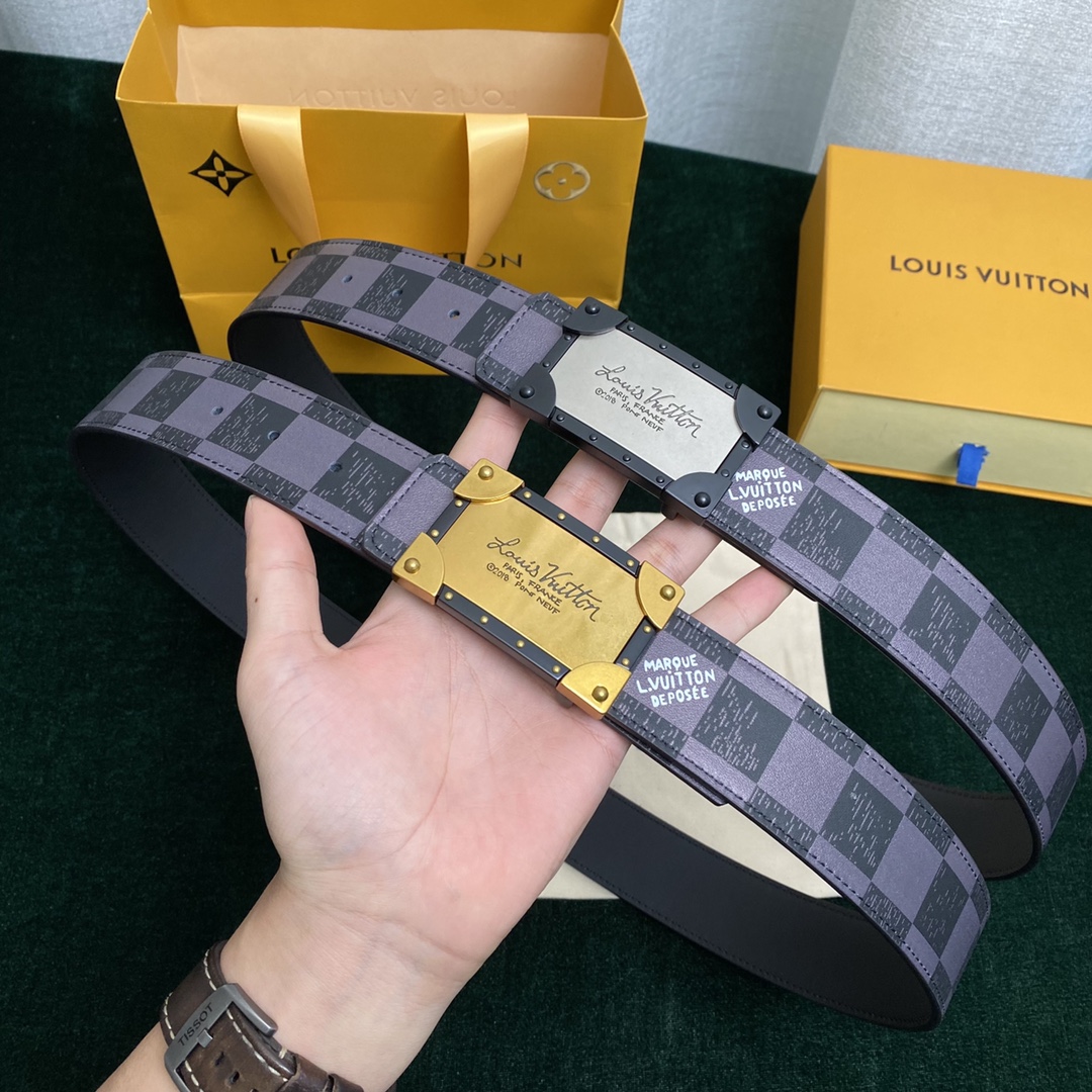 Louis Vuitton Belts Calfskin Cowhide