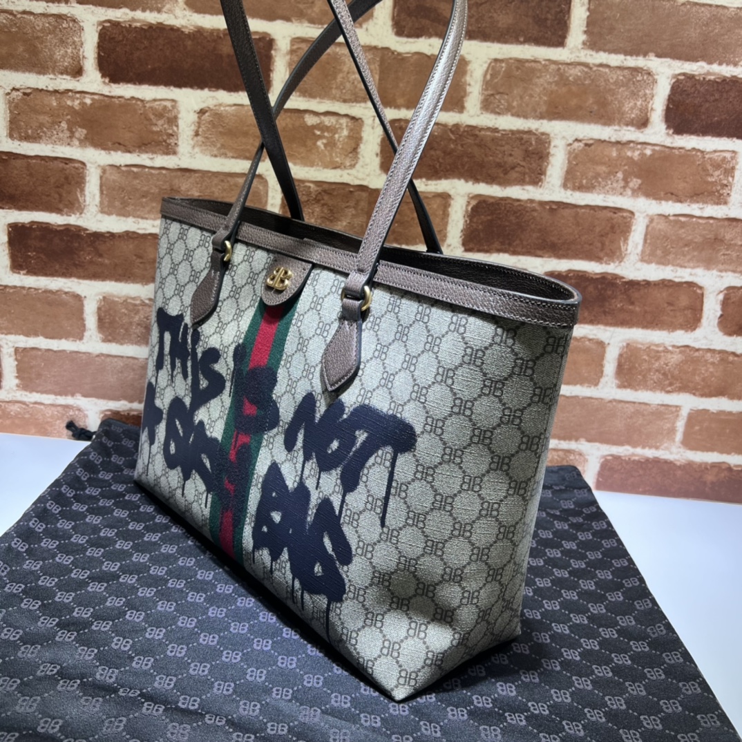 GUCCI古驰联名款印花托特包680125