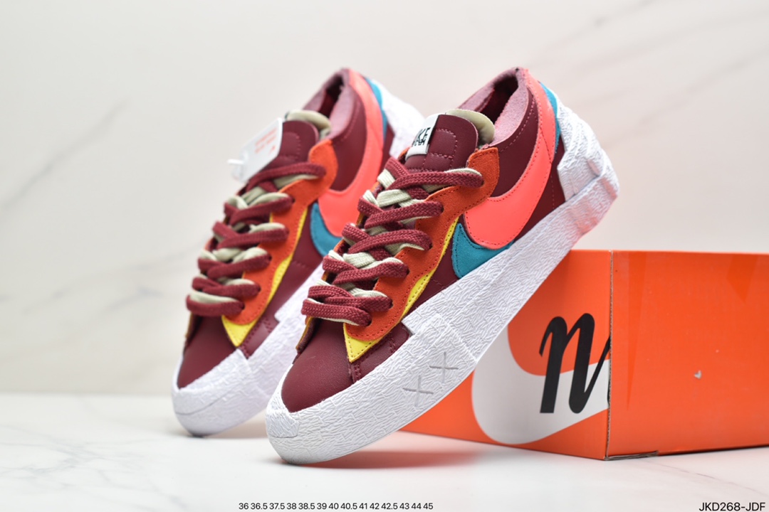 160 联名日式解构美学品牌SACAI x Nike Blazer Low 重叠设计前卫开拓者低帮百搭板鞋DM7901