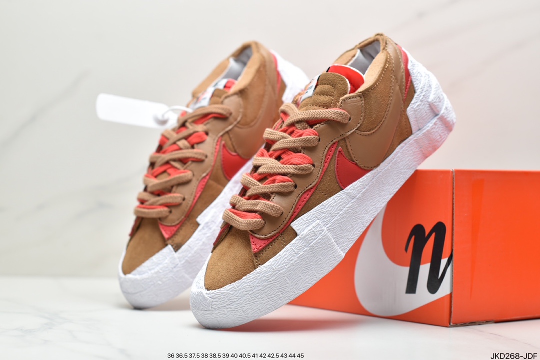 160 联名日式解构美学品牌SACAI x Nike Blazer Low 重叠设计前卫开拓者低帮百搭板鞋DM7901