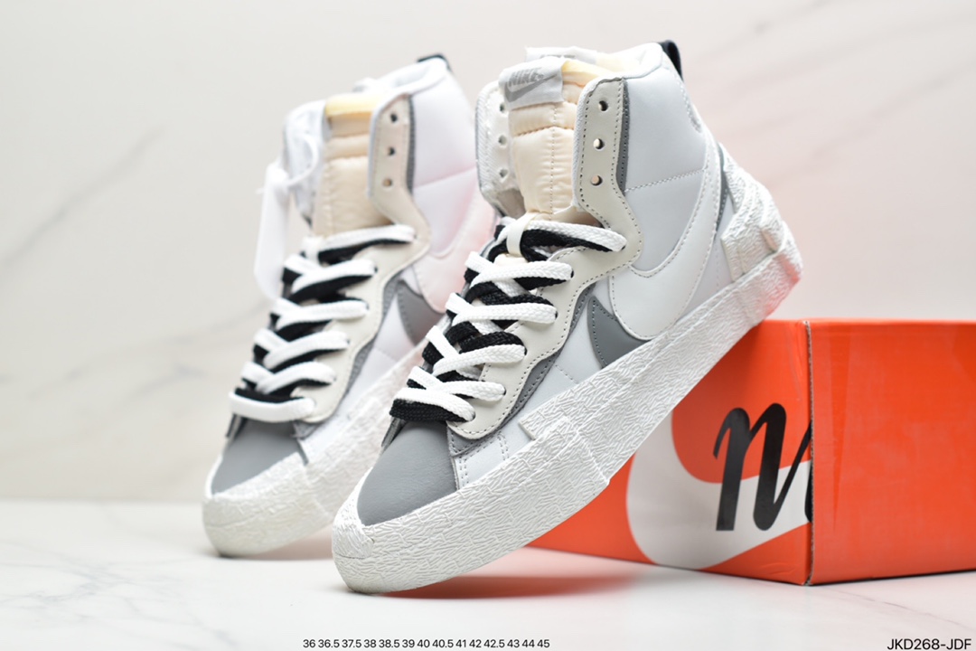 160 联名日式解构美学品牌SACAI x Nike Blazer Low 重叠设计前卫开拓者低帮百搭板鞋DM7901