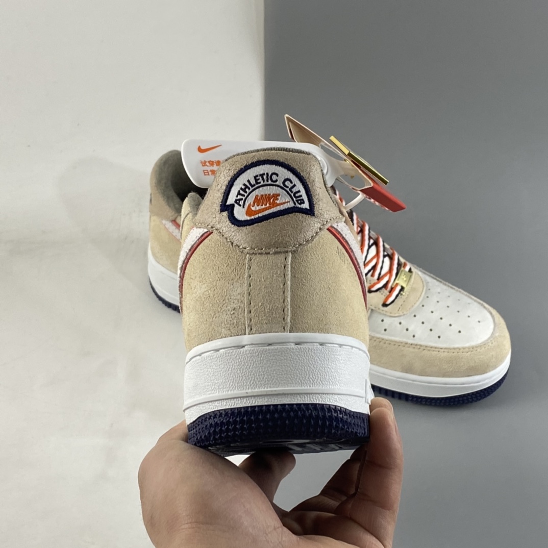 P200 NIKE Air Force 1’07 秋冬款丝绒米白 空军一号低帮休闲板鞋 DQ5079-111