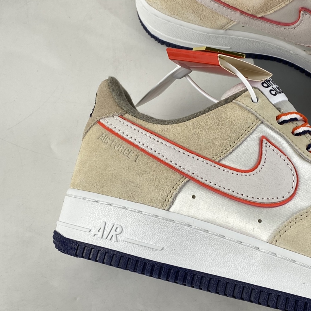 P200 NIKE Air Force 1’07 秋冬款丝绒米白 空军一号低帮休闲板鞋 DQ5079-111