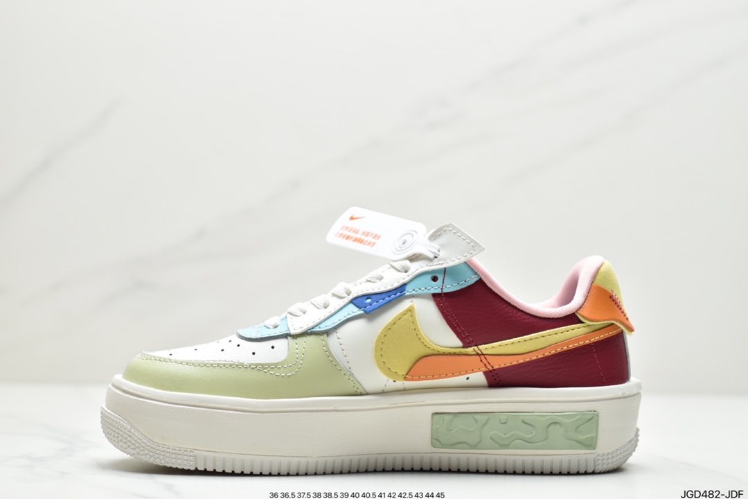 180 耐克 Nike Air Force 1 厚底新配色 空军一号时尚休闲低帮板鞋 DO6719-100