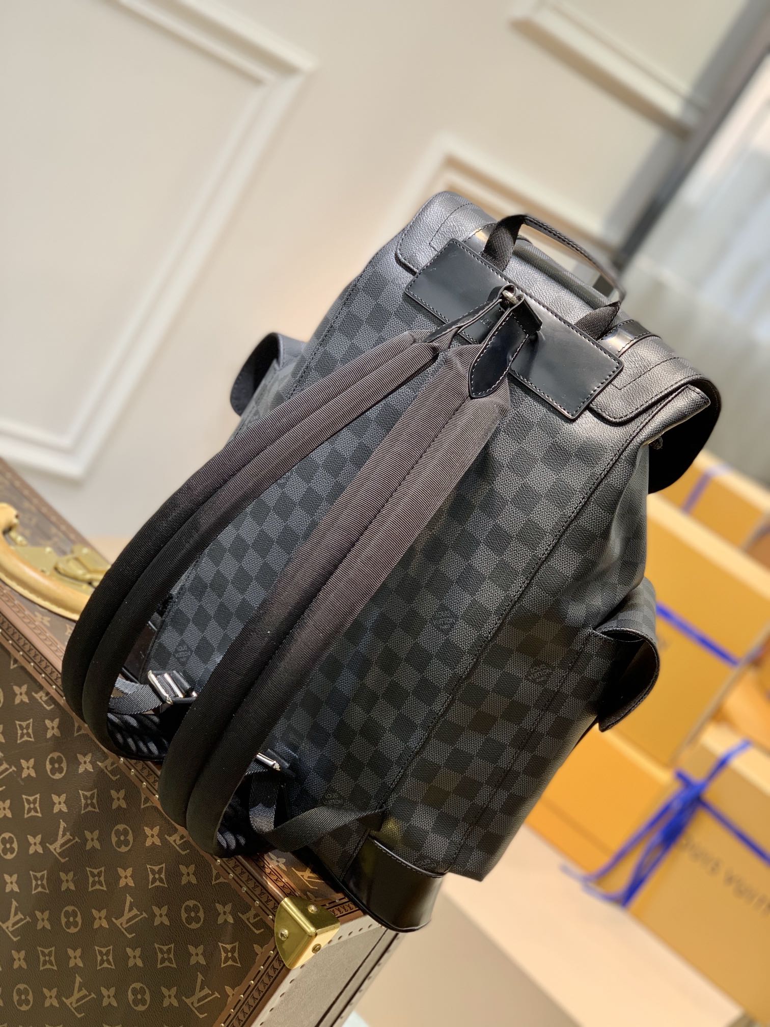 Louis Vuitton LV Christopher 黑格小号双肩包 N41379