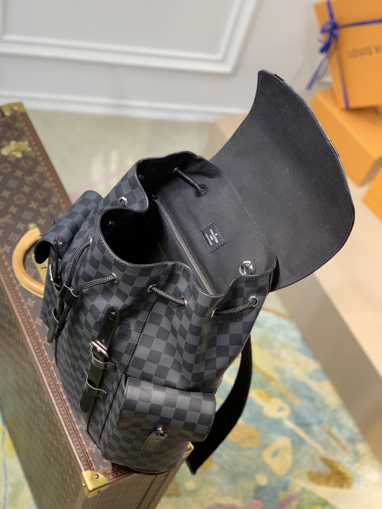Louis Vuitton LV Christopher 黑格小号双肩包 N41379