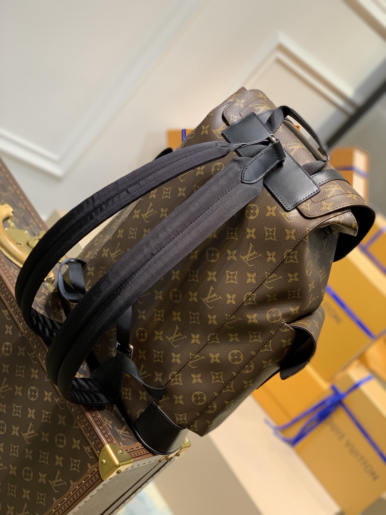 Louis Vuitton LV Christopher 老花小号双肩包 M43735