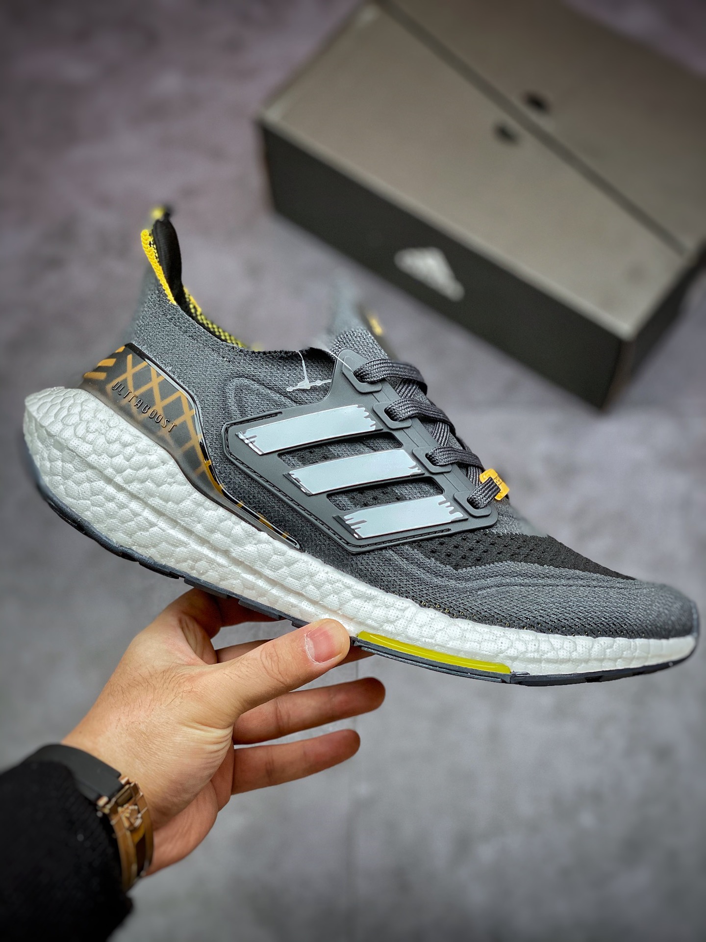 Adidas Ultra Boost 21 Consortium GW5838 New Thick Sole Popcorn Running Shoes