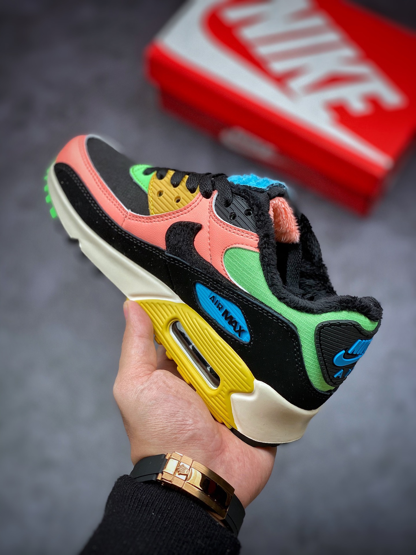 200 NIKE Air MAX 90 黑粉绿 #天花板级别 CT1891-600